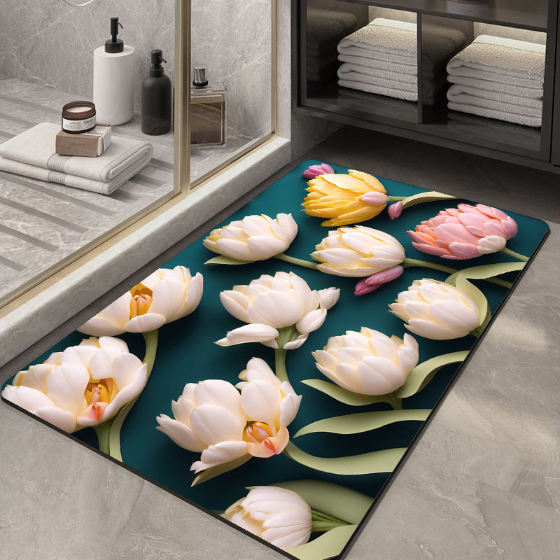 Soft Diatom Ooze Floor Bathroom Absorbent Bathroom Step Mat Quick-drying Non-slip Toilet Door Mat