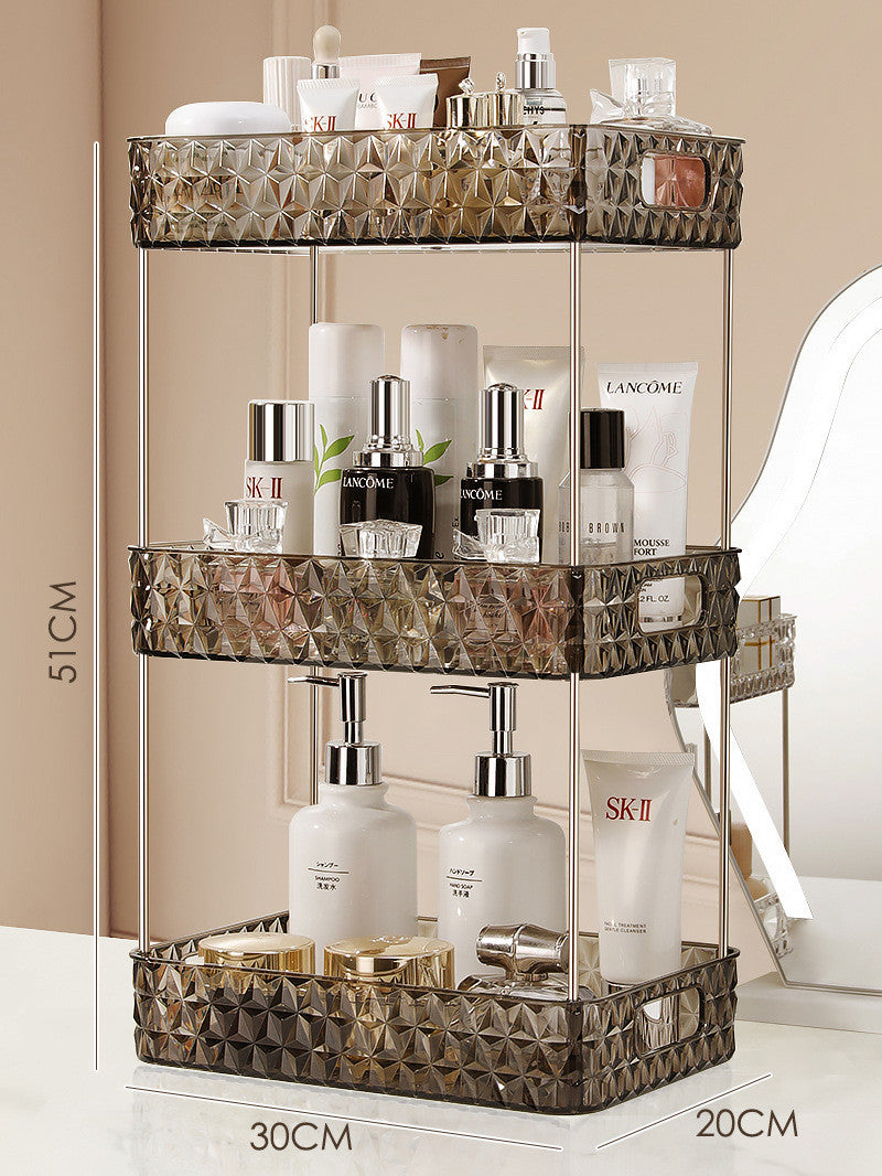 Light Luxury Bathroom Floor Trolley Mobile Toilet Gap Toilet Bathroom Cosmetics Storage Rack