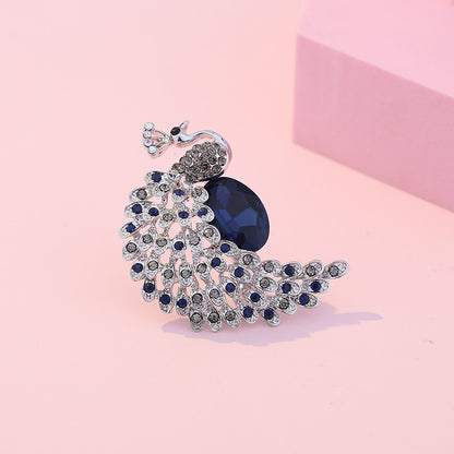 Simple Fashion Peacock Brooch Clothing Accessories