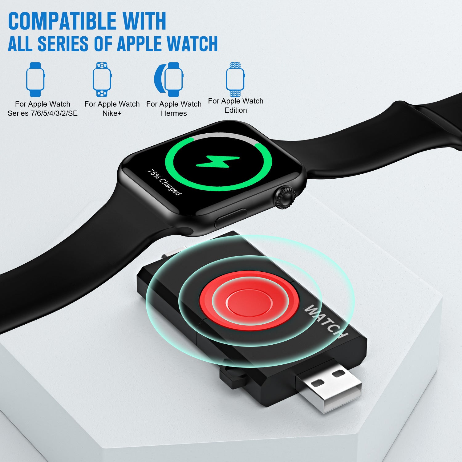 Watch Wireless Charger Strong Magnetic Dual Interface