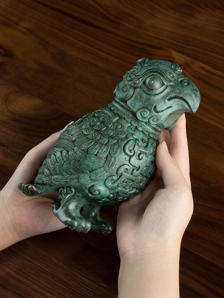 Home Accessories Copper Artifact Zhantong Bird Zun Bronze