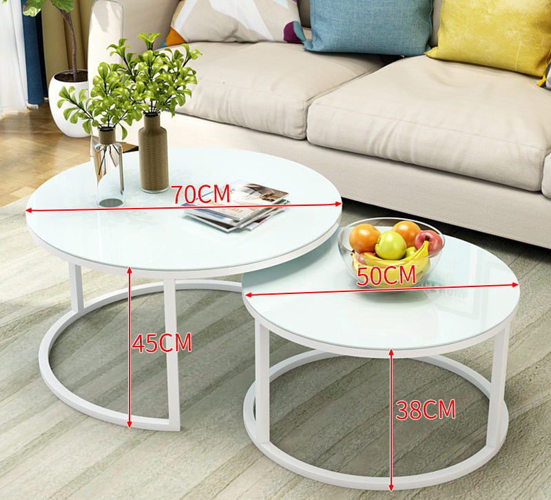 Simple Home Balcony Round Coffee Table